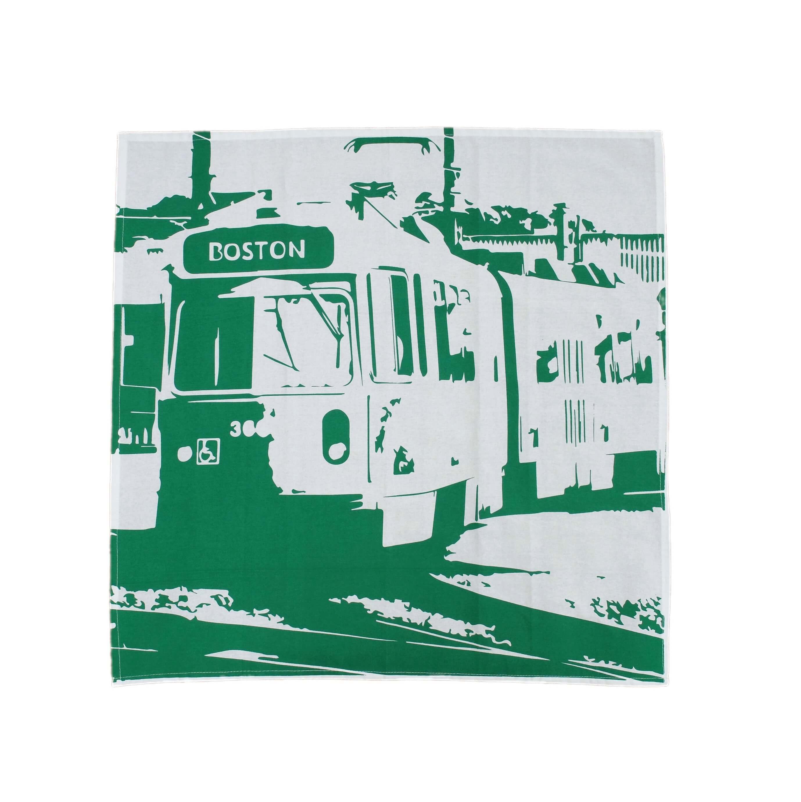 Boston Kitchen Tea Towel - MBTA Green Line Trolley